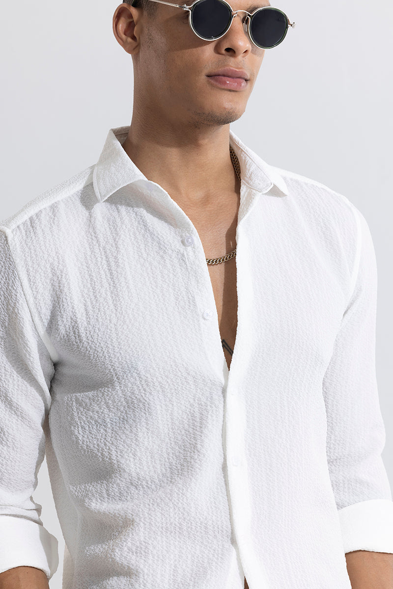 Mash Wrinkle White Shirt