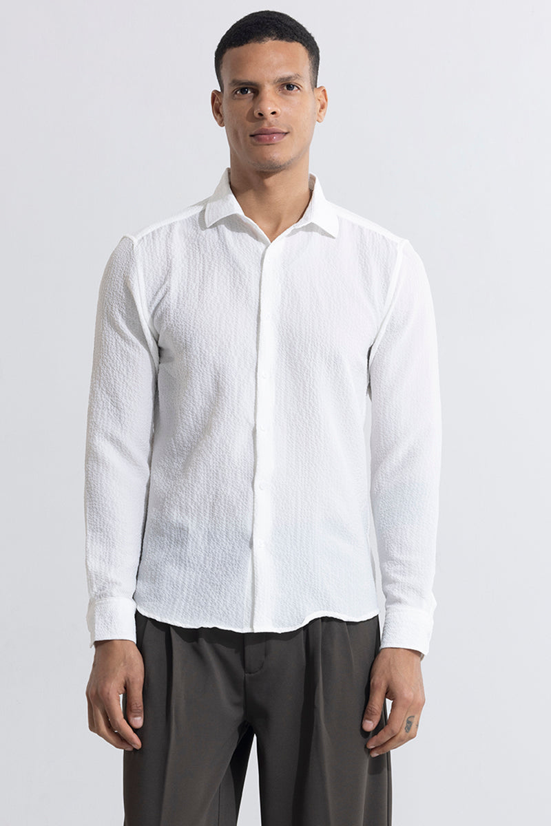 Mash Wrinkle White Shirt