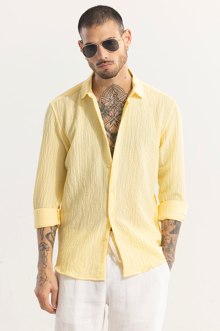 Mash Wrinkle Yellow Shirt