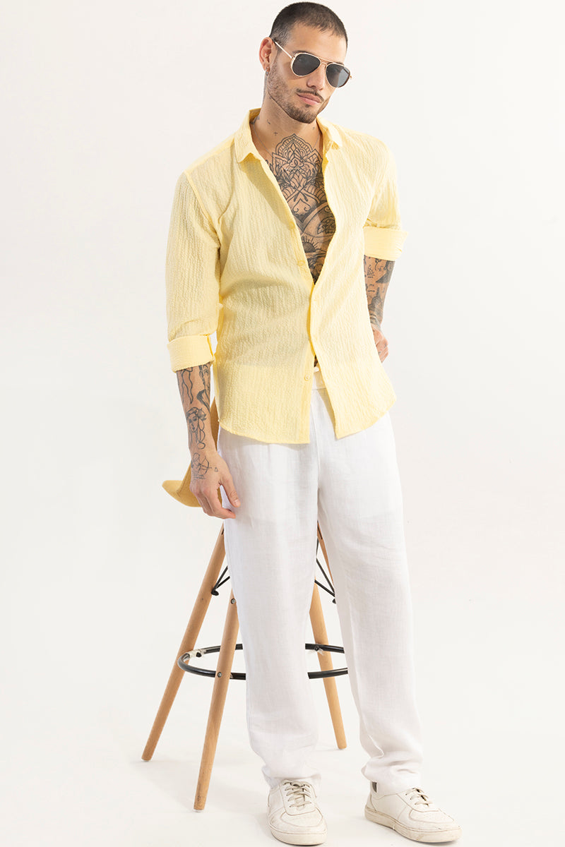 Mash Wrinkle Yellow Shirt