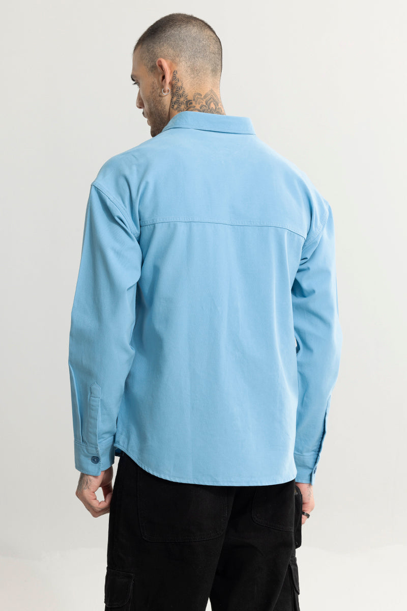 Chizel Pocket Blue Overshirt