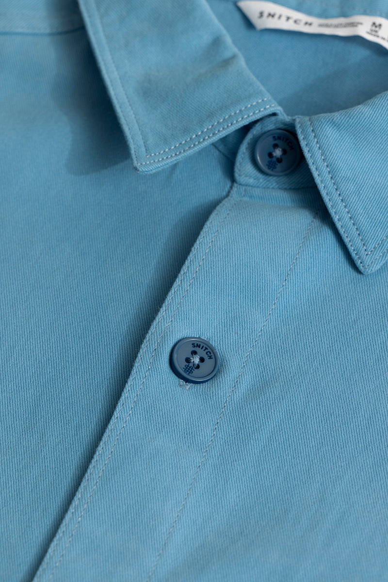 Chizel Pocket Blue Overshirt