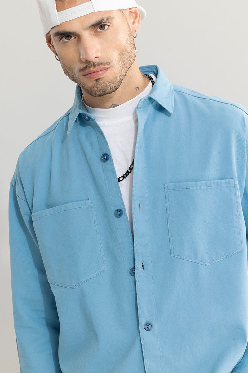 Chizel Pocket Blue Overshirt