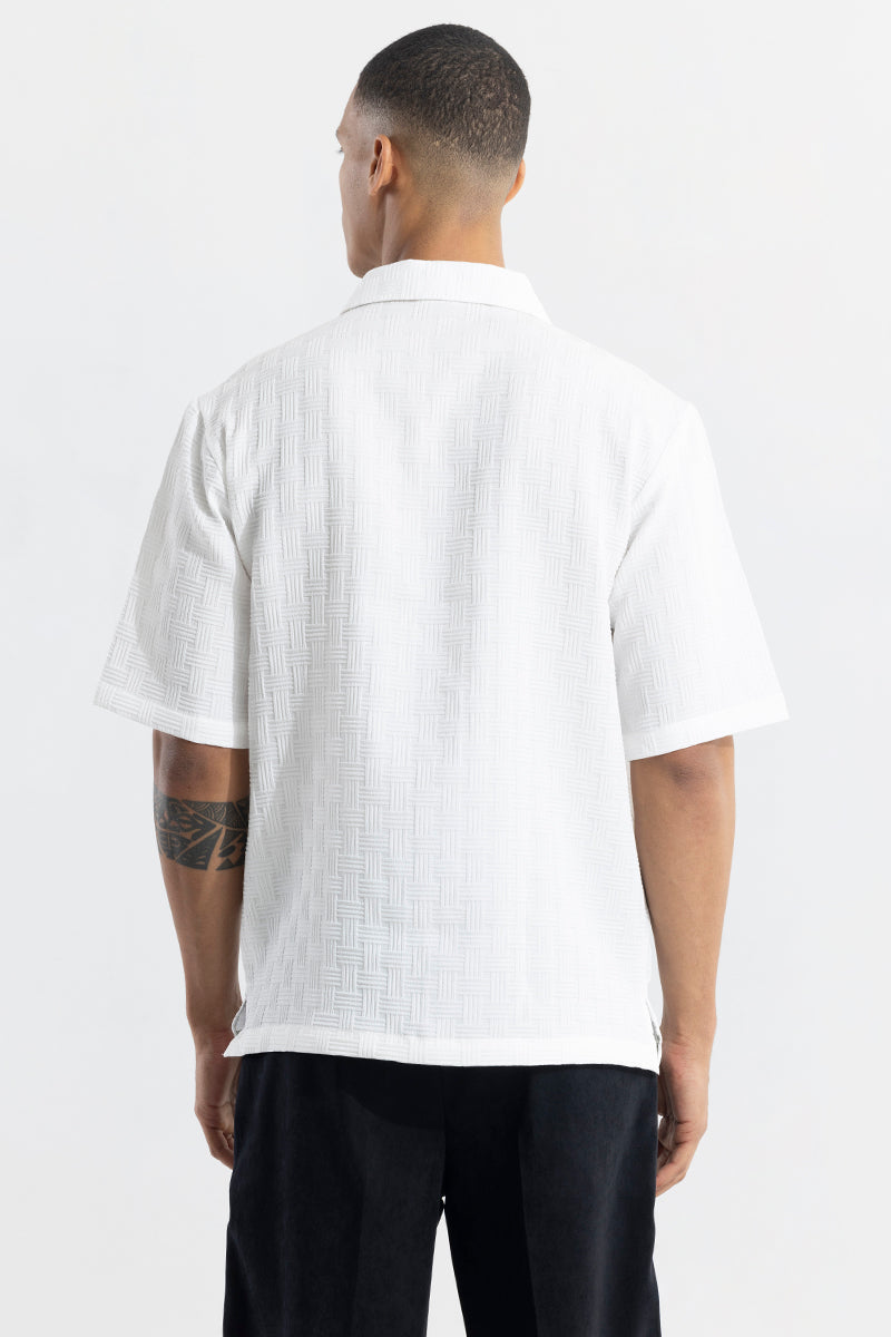 Wefted White Shirt