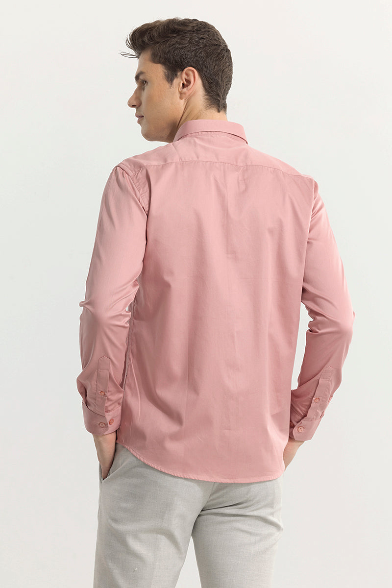 Tulip Embroidery Pink Shirt