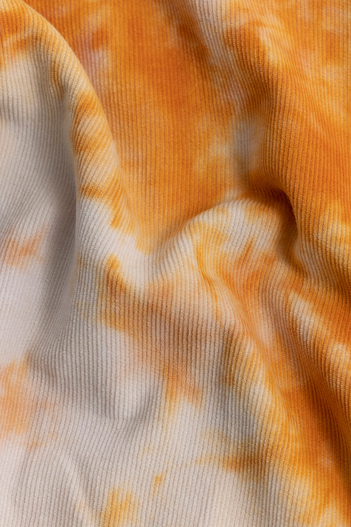 Salvo Tie Dye Orange Corduroy Shirt