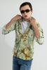 Salvo Tie Dye Light Green Corduroy Shirt