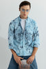 Salvo Tie Dye Light Blue Corduroy Shirt