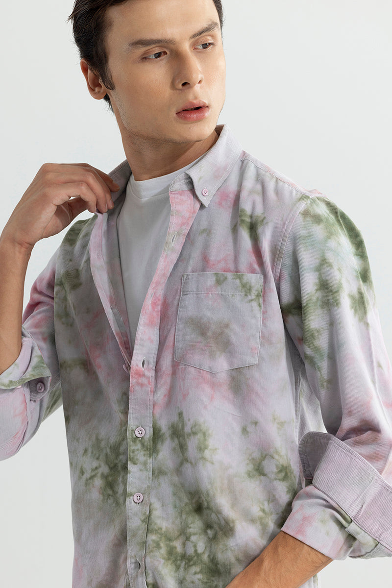 Salvo Tie Dye Pink Corduroy Shirt