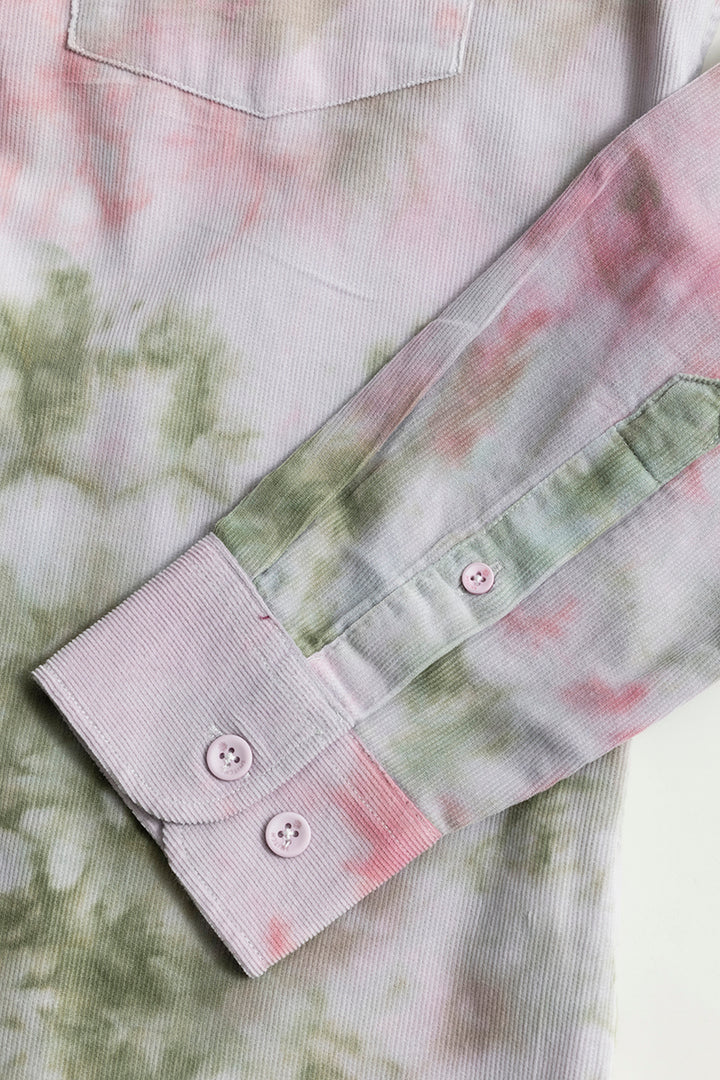 Salvo Tie Dye Pink Corduroy Shirt