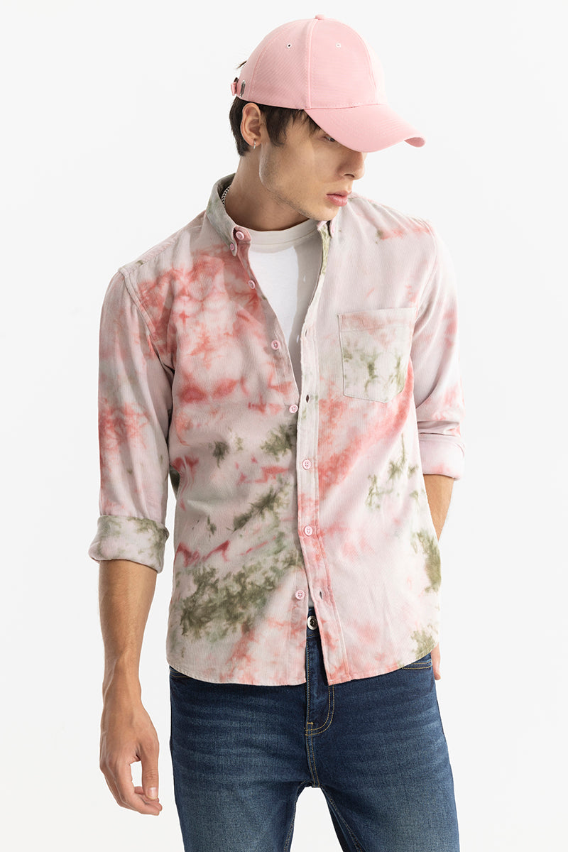 Salvo Tie Dye Baby Pink Corduroy Shirt