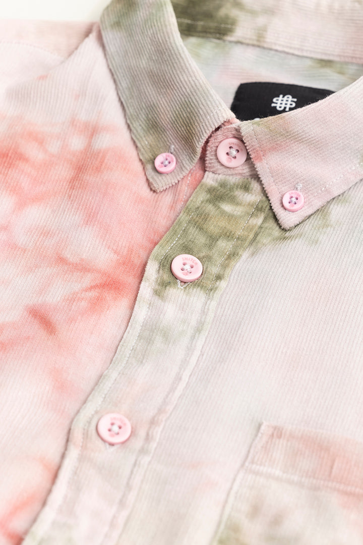 Salvo Tie Dye Baby Pink Corduroy Shirt