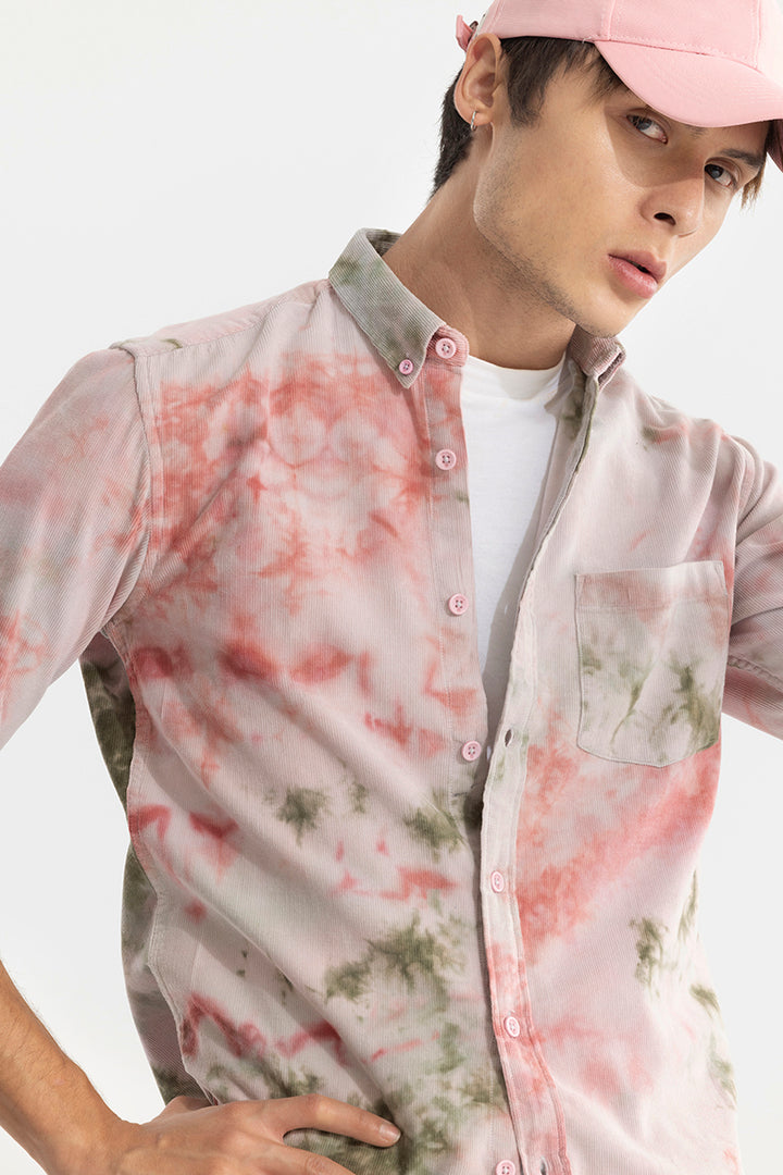 Salvo Tie Dye Baby Pink Corduroy Shirt