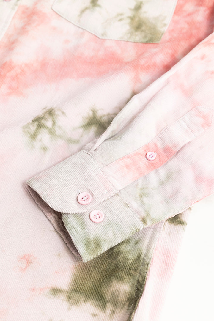 Salvo Tie Dye Baby Pink Corduroy Shirt