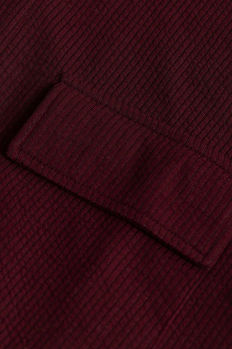 Buy Men's TwinFlap Maroon Oversized Shirt Online | SNITCH