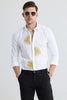 Crescent White Beaded Shirt