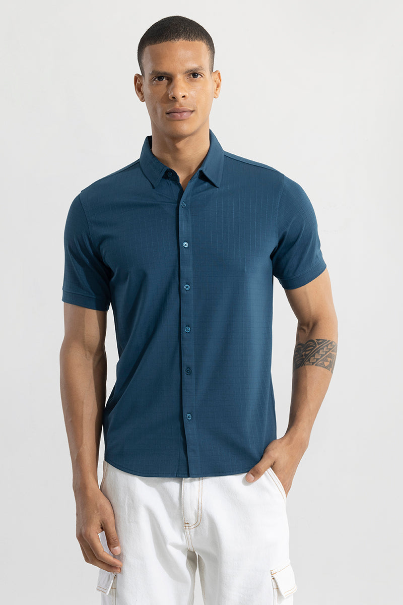 Mini Self Square Blue Shirt