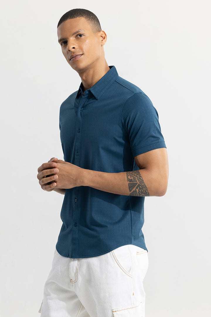 Mini Self Square Blue Shirt