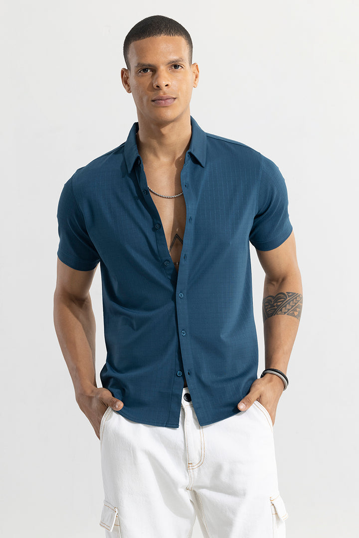 Mini Self Square Blue Shirt