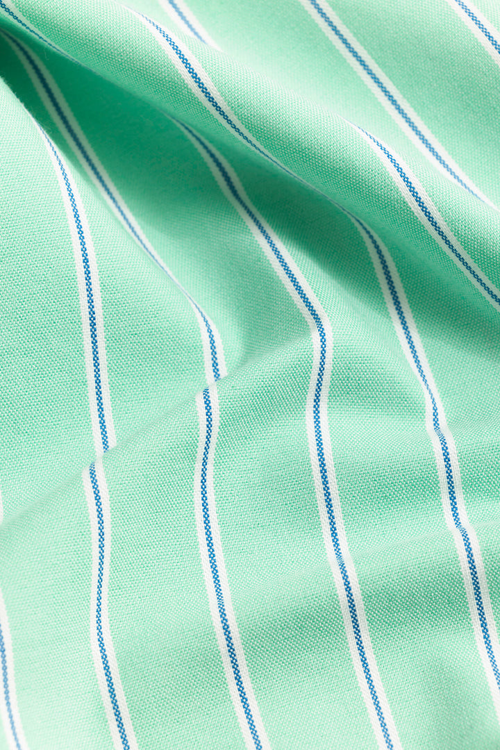 Sleek Stripe Mint Green Polo T-Shirt