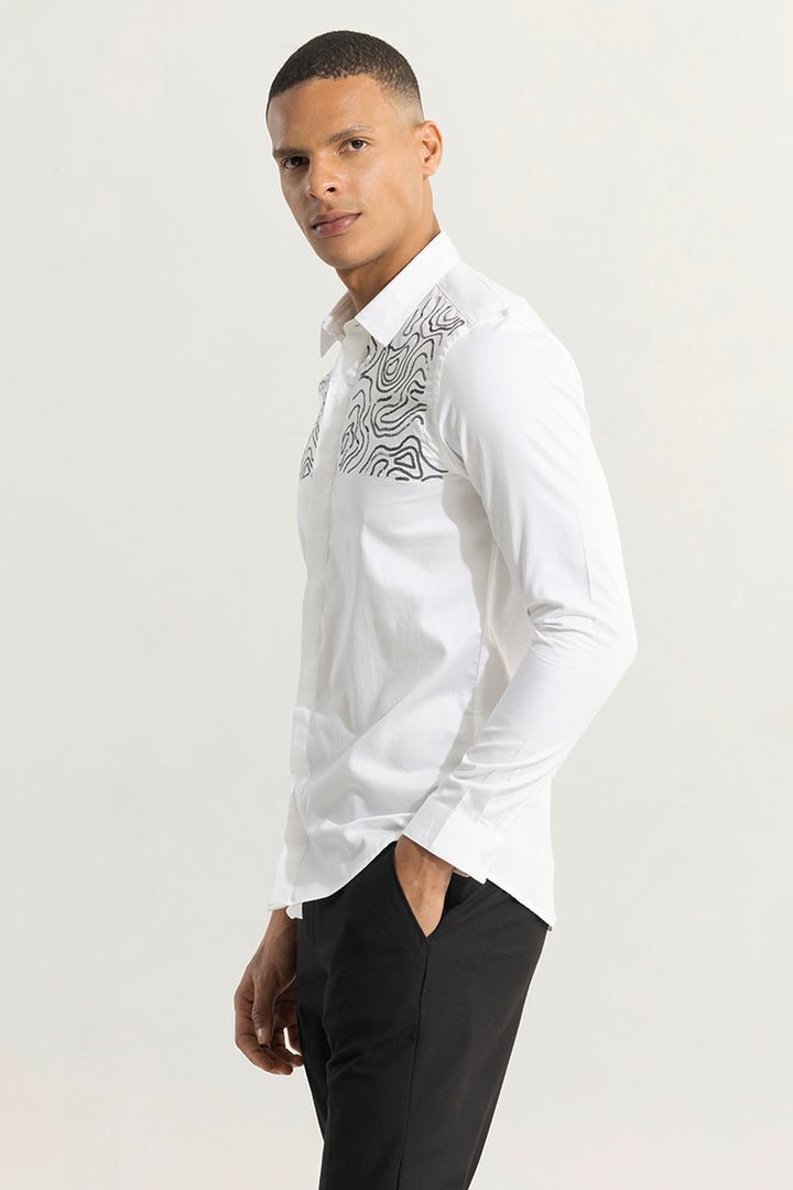 Strandy Beaded White Shirt