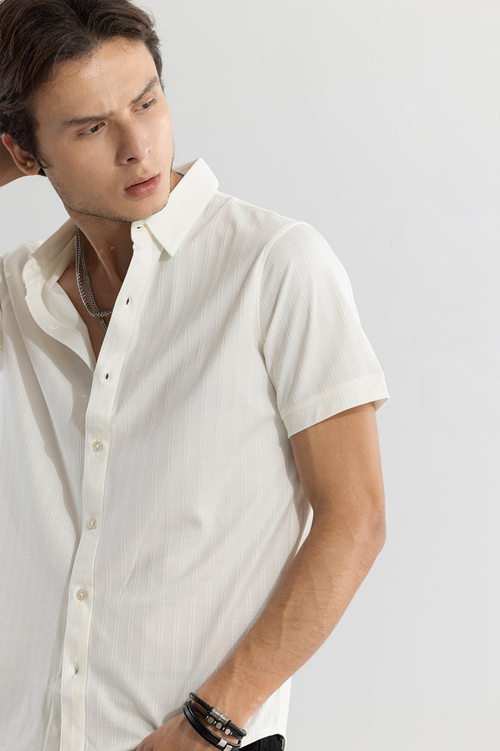 Tencil Stripe White Shirt