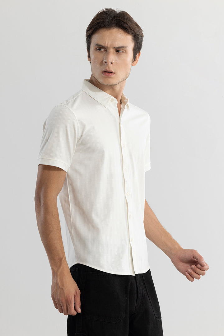 Tencil Stripe White Shirt