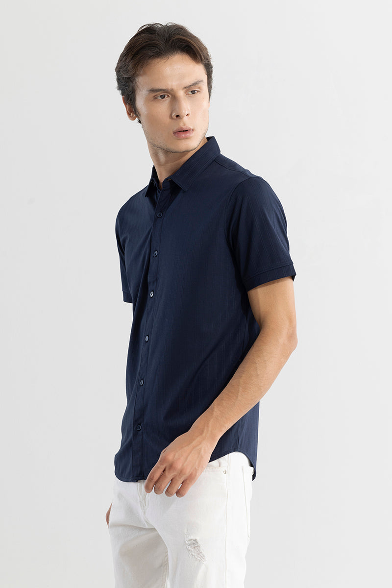 Tencil Stripe Navy Shirt