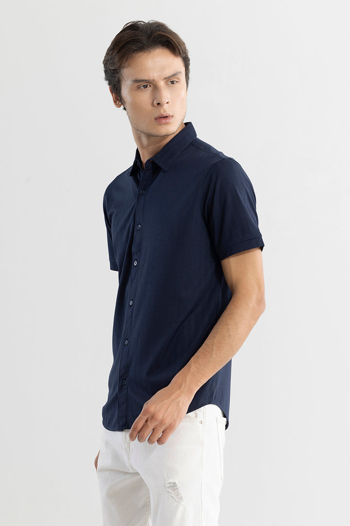 Tencil Stripe Navy Shirt