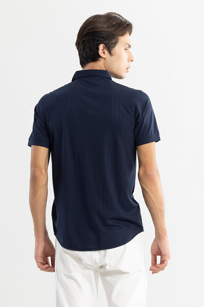 Tencil Stripe Navy Shirt