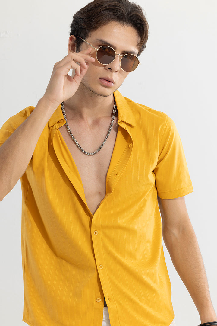 Tencil Stripe Yellow Shirt