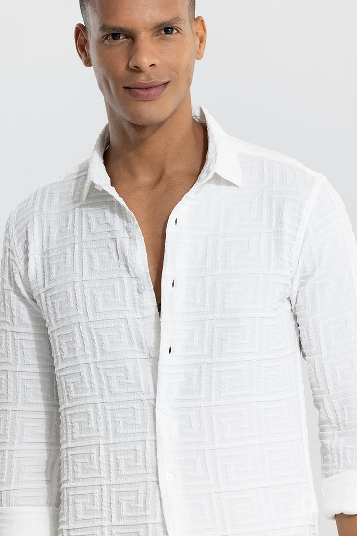 Maze Crush Square White Shirt