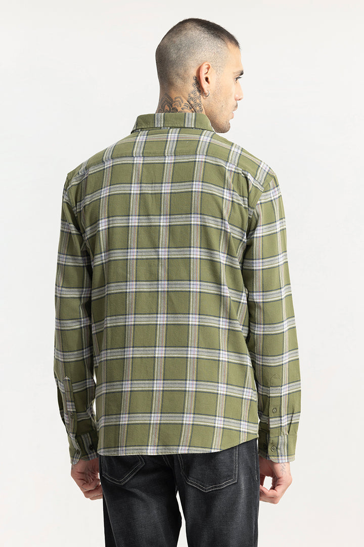 Oculus Check Green Oversized Shirt