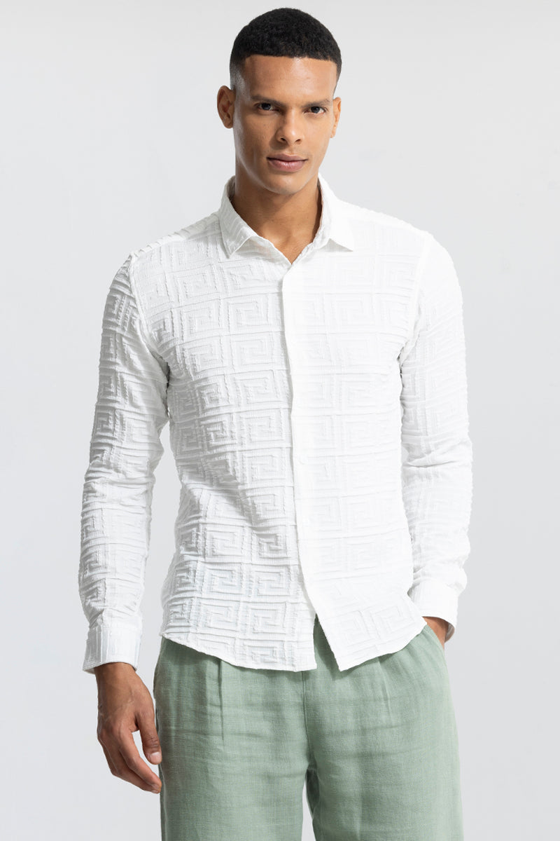 Maze Crush Square White Shirt