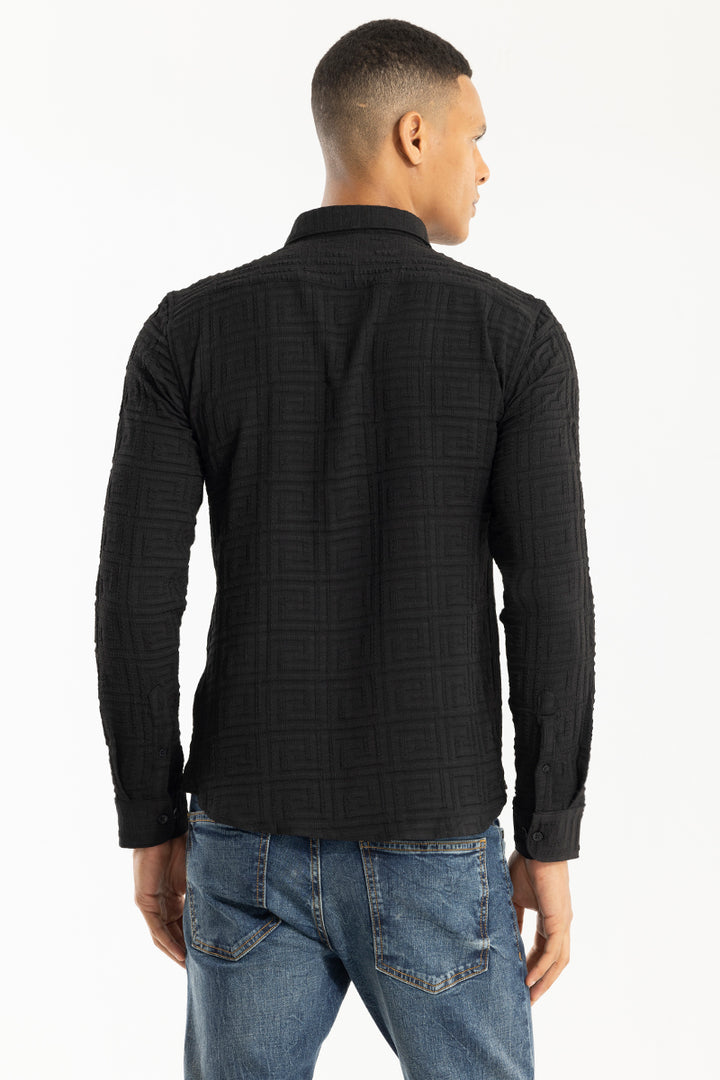 Maze Crush Square Black Shirt