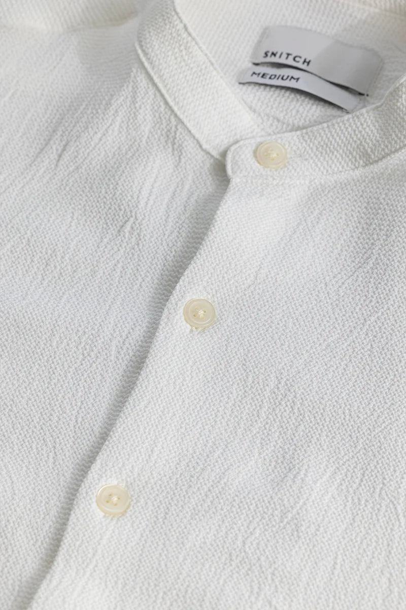 Mini Neckline White Shirt