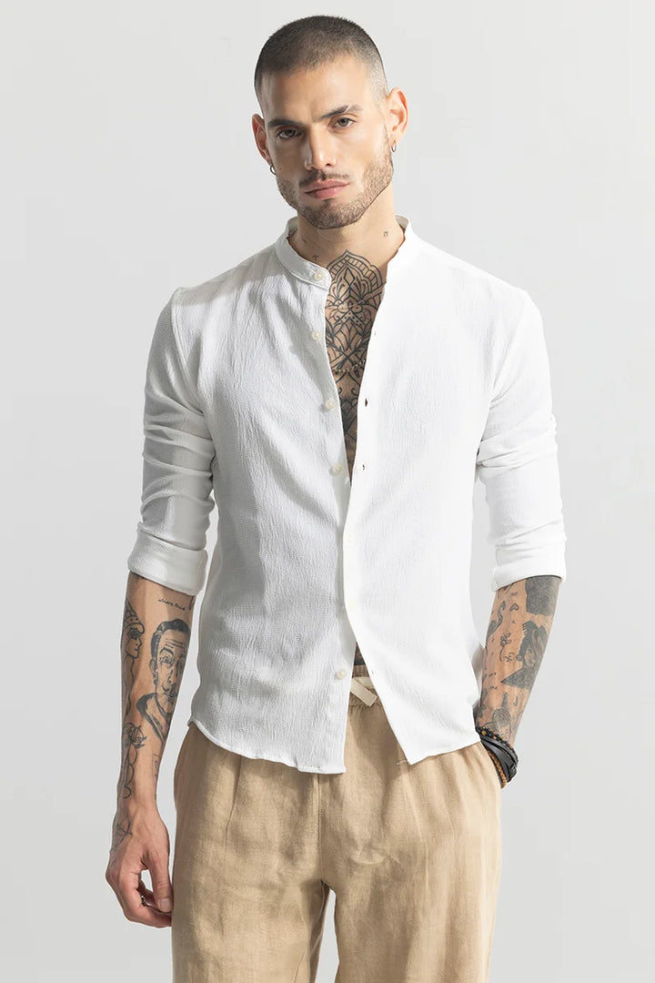 Mini Neckline White Shirt