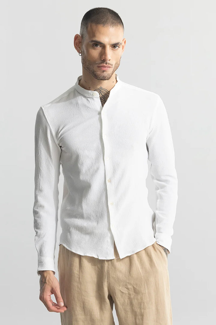 Mini Neckline White Shirt