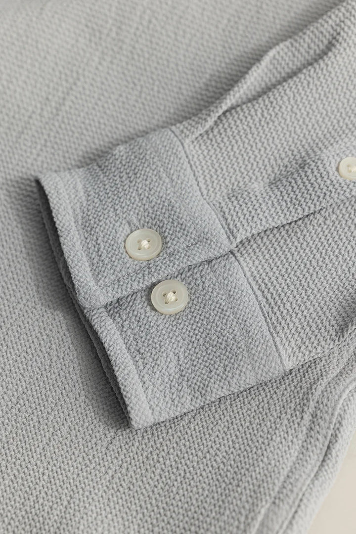 Mini Neckline Grey Shirt