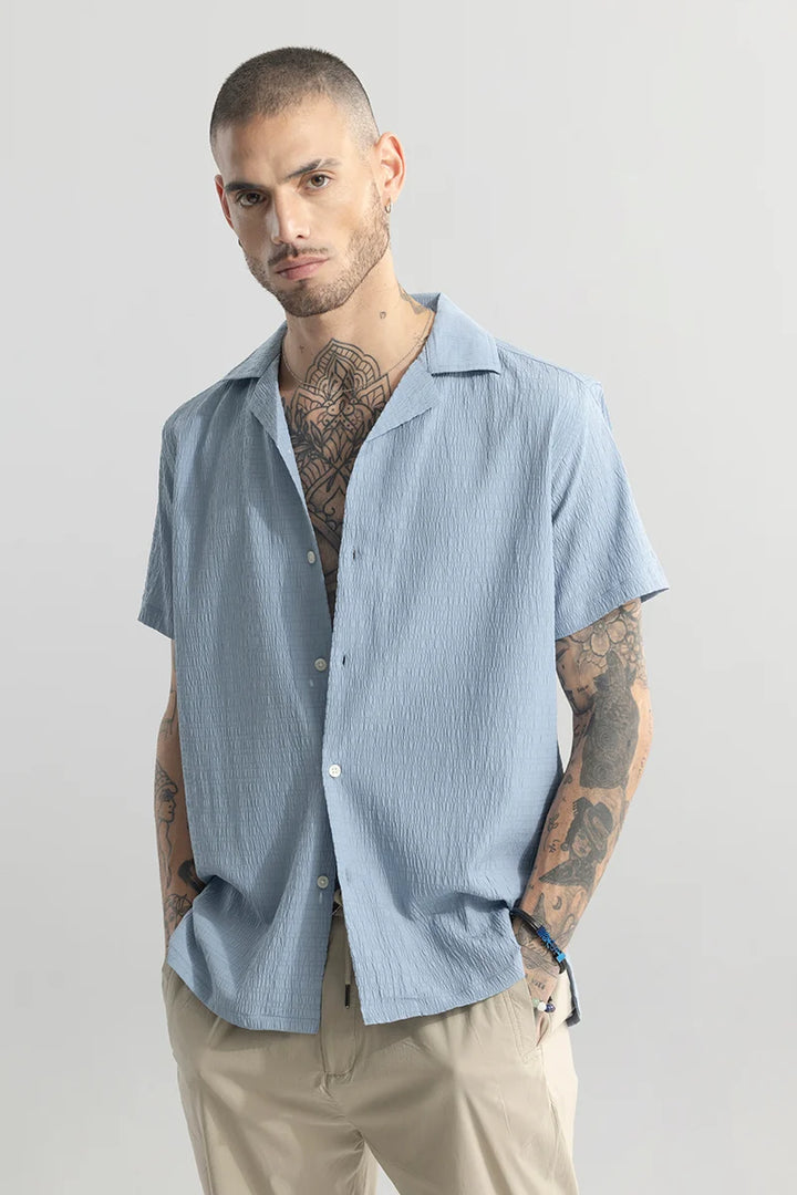 Carno Textured Blue Shirt