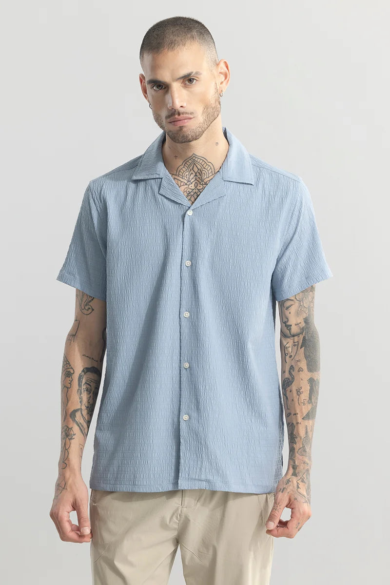 Carno Textured Blue Shirt