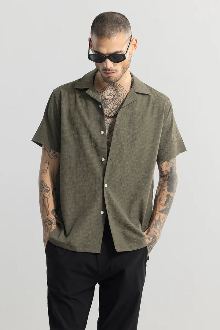 Carno Textured Olive Shirt