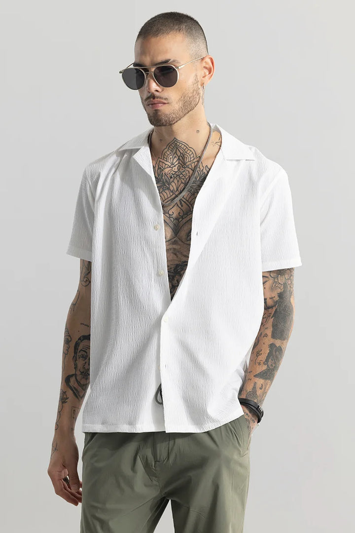 Carno Textured White Shirt