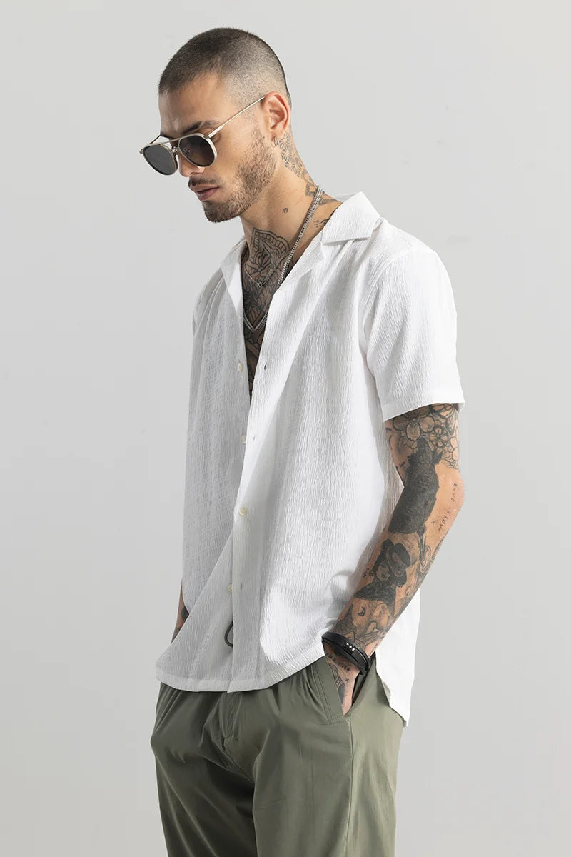 Carno Textured White Shirt