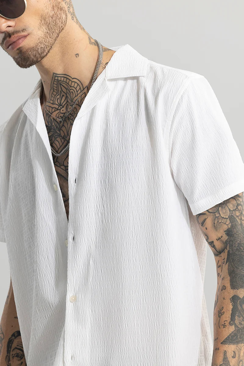 Carno Textured White Shirt