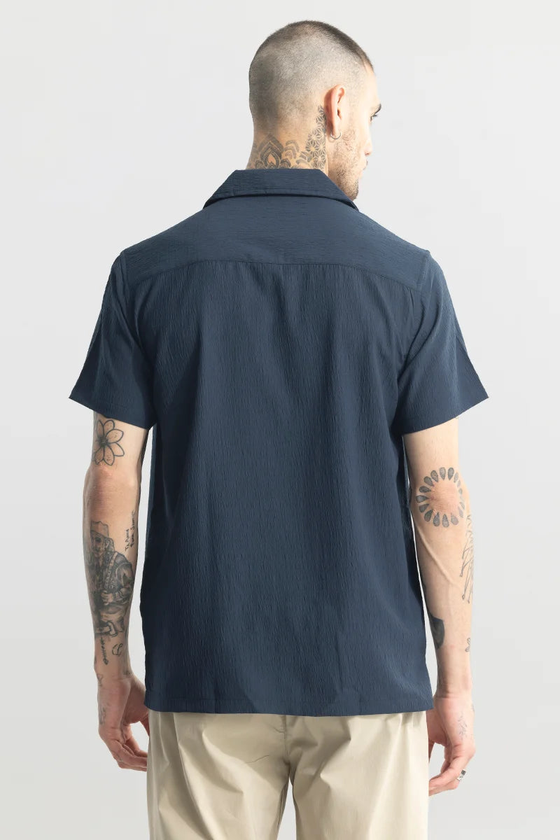 Carno Textured Navy Shirt