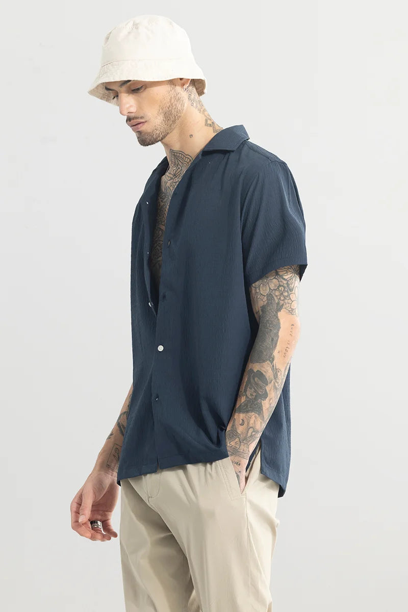 Carno Textured Navy Shirt