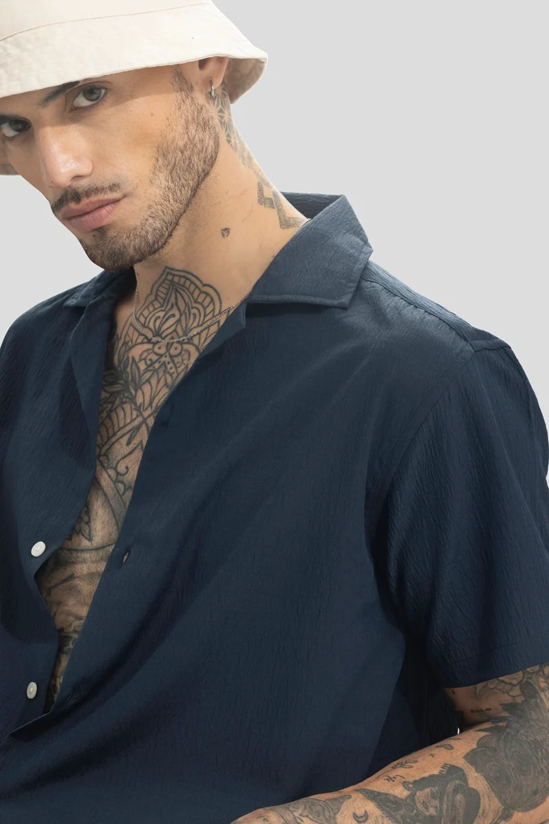 Carno Textured Navy Shirt