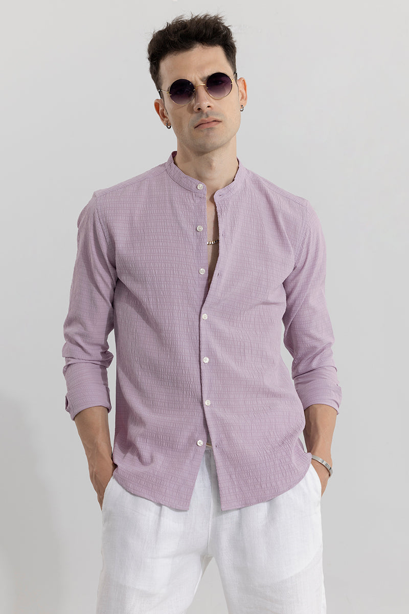 Buy Men's Reese Purple Seersucker Shirt Online | SNITCH