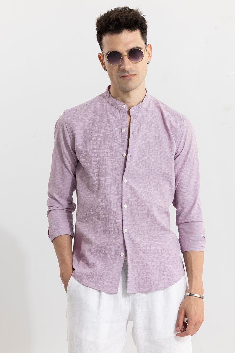 Reese Purple Seersucker Shirt